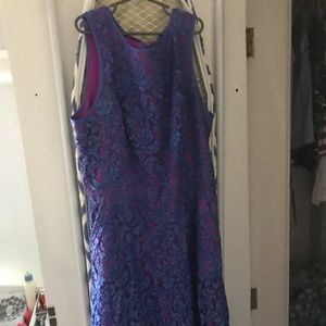 Purple and pink lace dress